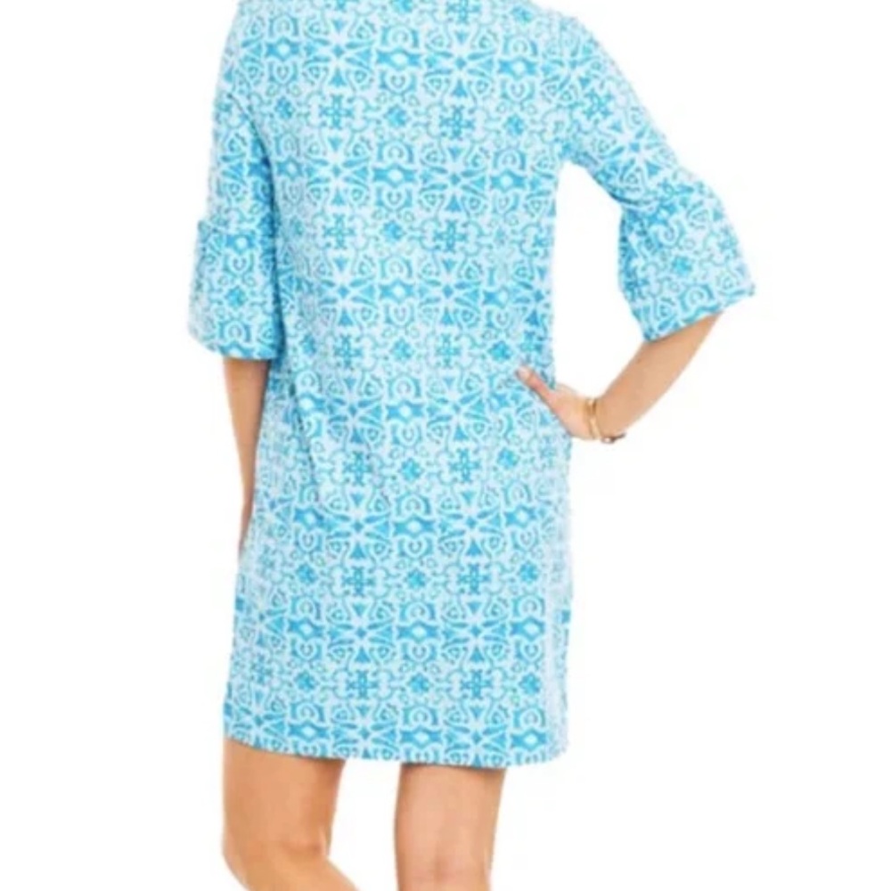 Southern Tide Blue Coastal Dress Medium Performance Collection - Picture 3 of 11